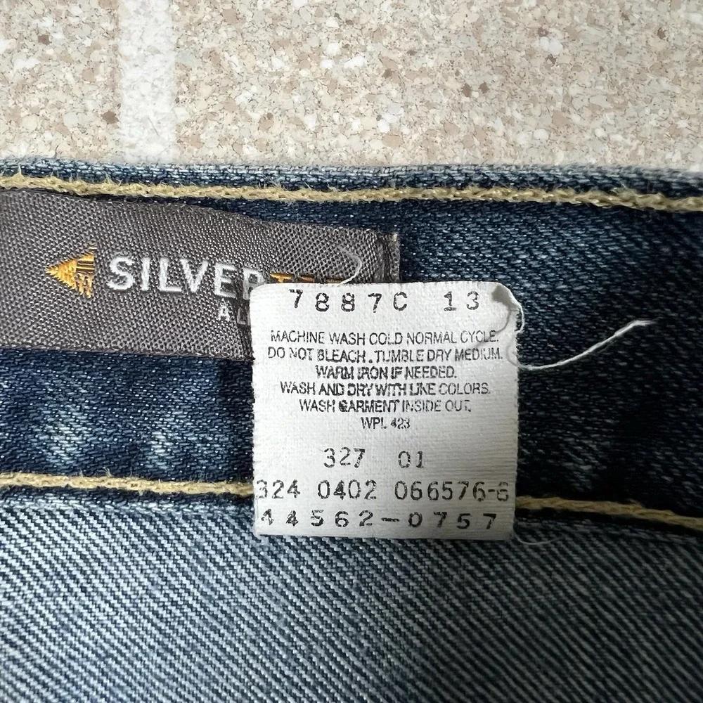 Levis Silvertab Low‎ and Loose Jeans Mens 36x34 Baggy Vintage Y2K Blue Med Wash - Picture 8 of 9